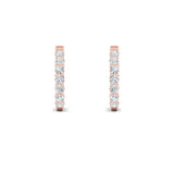 4CTW Round Shaped Lab Grown Diamond (F/VS) Inside Out Hoop Earrings in 14K Gold