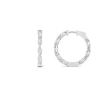 3CTW Marquise Shaped Lab Grown Diamond (F/VS) Inside Out Hoop Earrings in 14K Gold