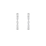 3CTW Marquise Shaped Lab Grown Diamond (F/VS) Inside Out Hoop Earrings in 14K Gold