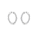 4CTW Marquise Shaped Lab Grown Diamond (F/VS) Inside Out Hoop Earrings in 14K Gold