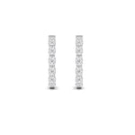 4CTW Oval Shaped Lab Grown Diamond (F/VS) Earring in 14K White Gold