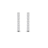4CTW Oval Shaped Lab Grown Diamond (G/VS) Inside Out Hoop Earrings in 14K Gold