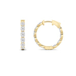 4CTW Oval Shaped Lab Grown Diamond (F/VS) Earring in 14K Yellow Gold