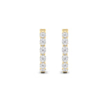 4CTW Oval Shaped Lab Grown Diamond (F/VS) Earring in 14K Yellow Gold