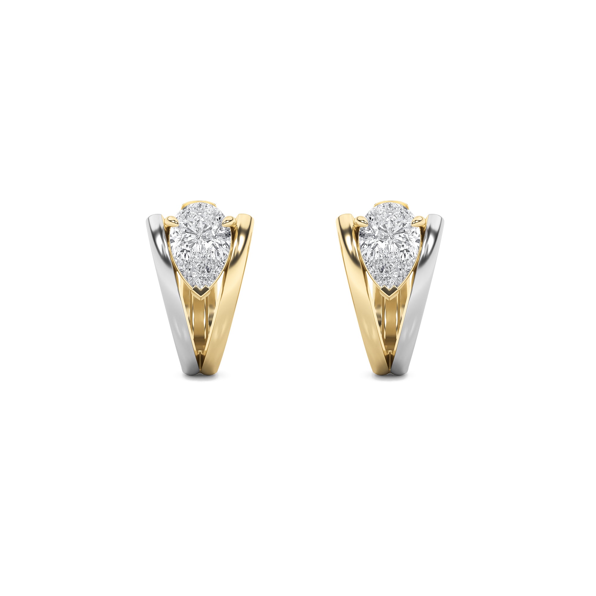 1.5CTW Pear Shaped Lab Grown Diamond (F/VS) Fashion Earrings in 14K Gold