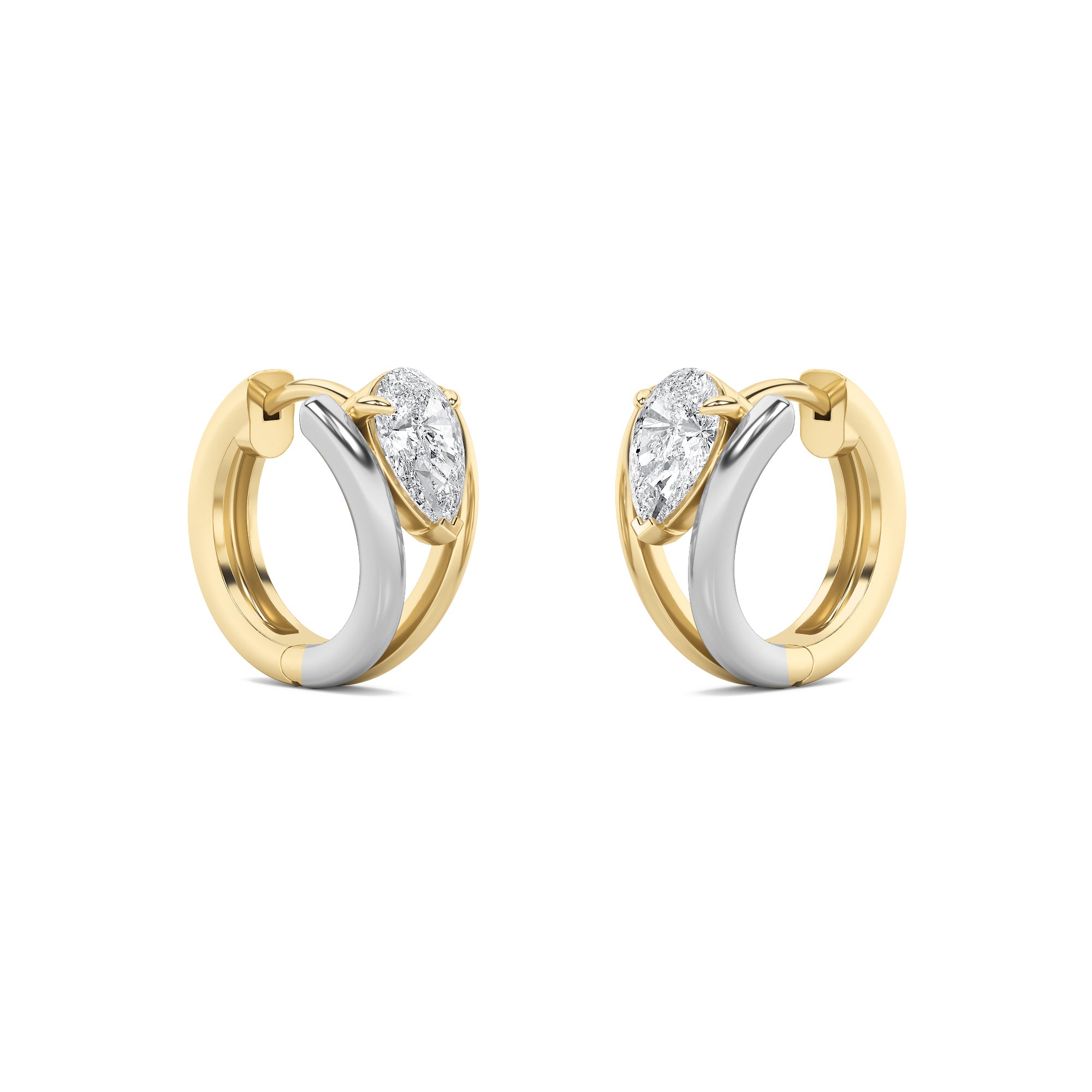 1.5CTW Pear Shaped Lab Grown Diamond (F/VS) Fashion Earrings in 14K Gold