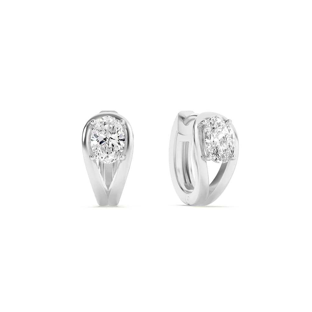 1.5CTW Oval Shaped Lab Grown Diamond (F/VS) Fashion Earrings in 14K Gold