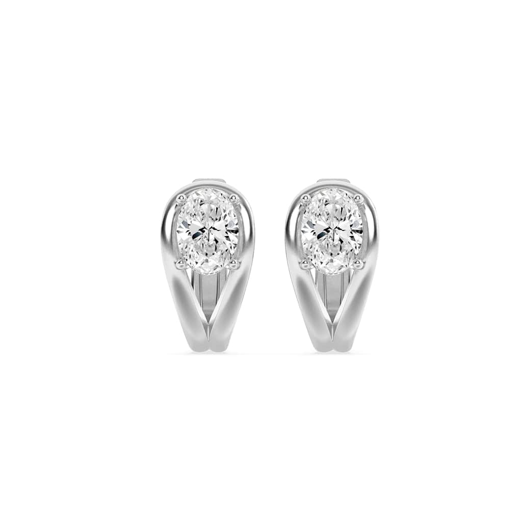 1.5CTW Oval Shaped Lab Grown Diamond (F/VS) Fashion Earrings in 14K Gold