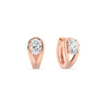 1.5CTW Oval Shaped Lab Grown Diamond (F/VS) Fashion Earrings in 14K Gold