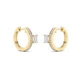 1.25CTW Emerald Shaped Lab Grown Diamond (G/VS) Fashion Earrings in 14K Gold