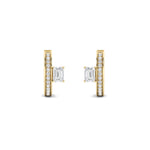 1.25CTW Emerald Shaped Lab Grown Diamond (G/VS) Fashion Earrings in 14K Gold