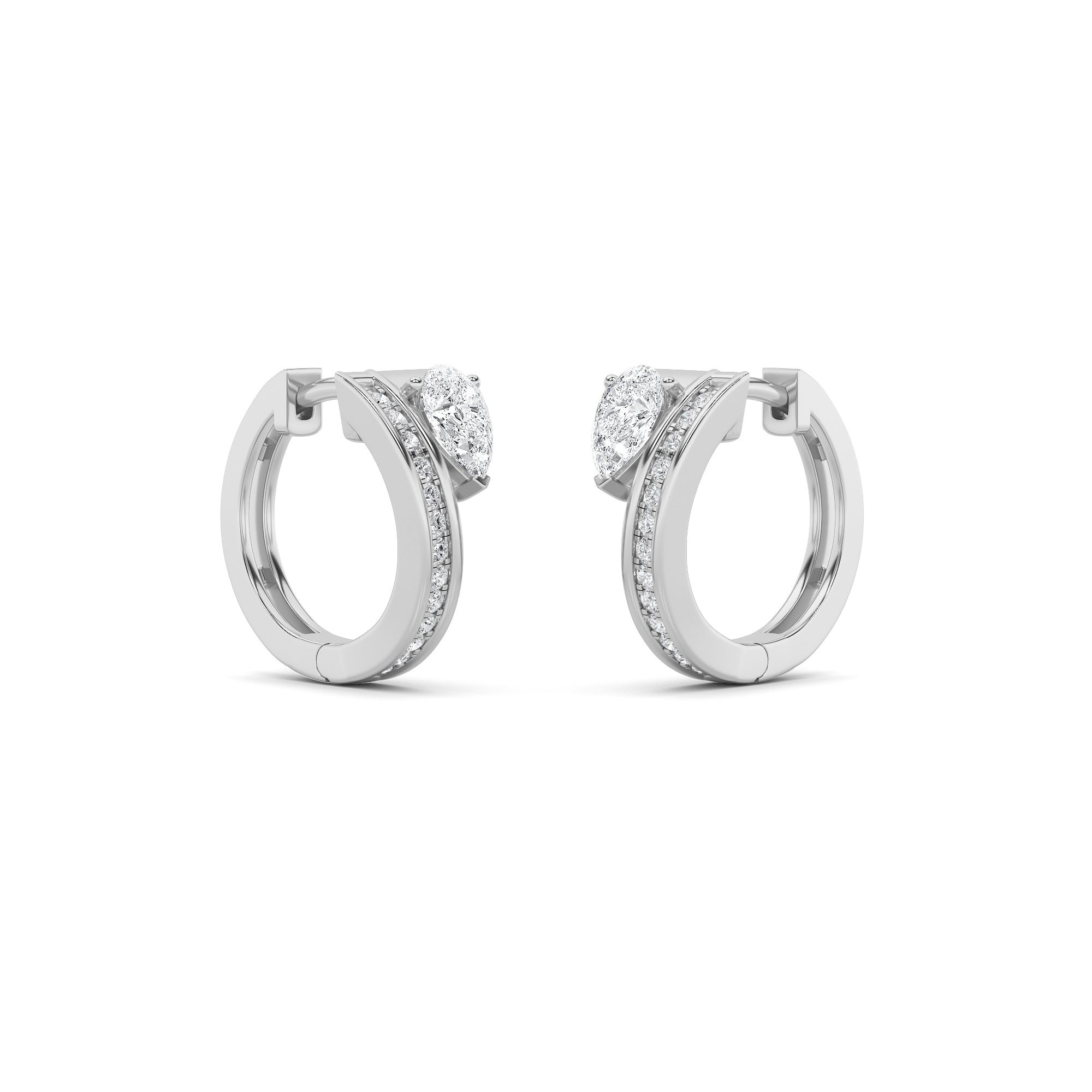 1.25CTW Pear Shaped Lab Grown Diamond (G/VS) Fashion Earrings in 14K Gold