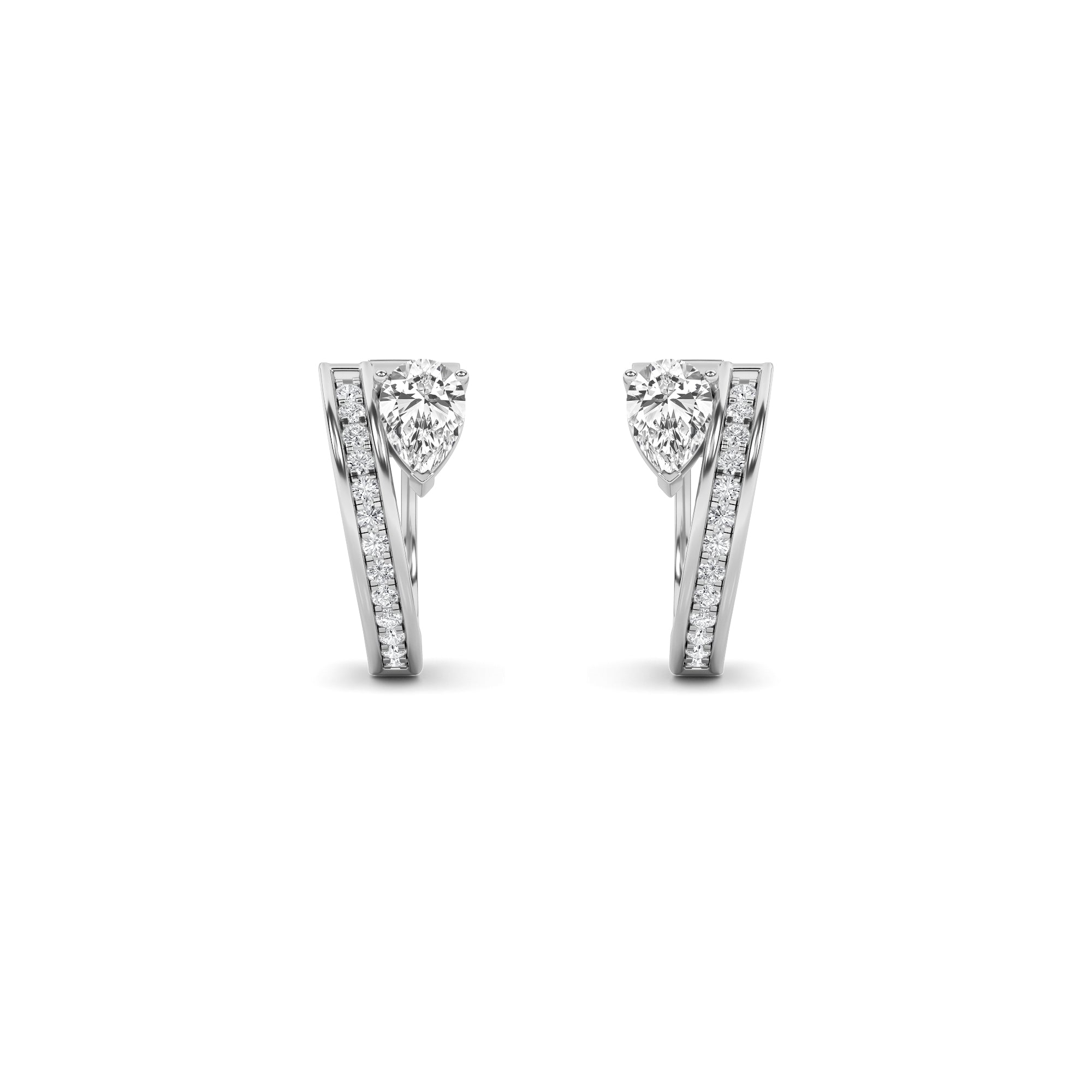 1.25CTW Pear Shaped Lab Grown Diamond (G/VS) Fashion Earrings in 14K Gold