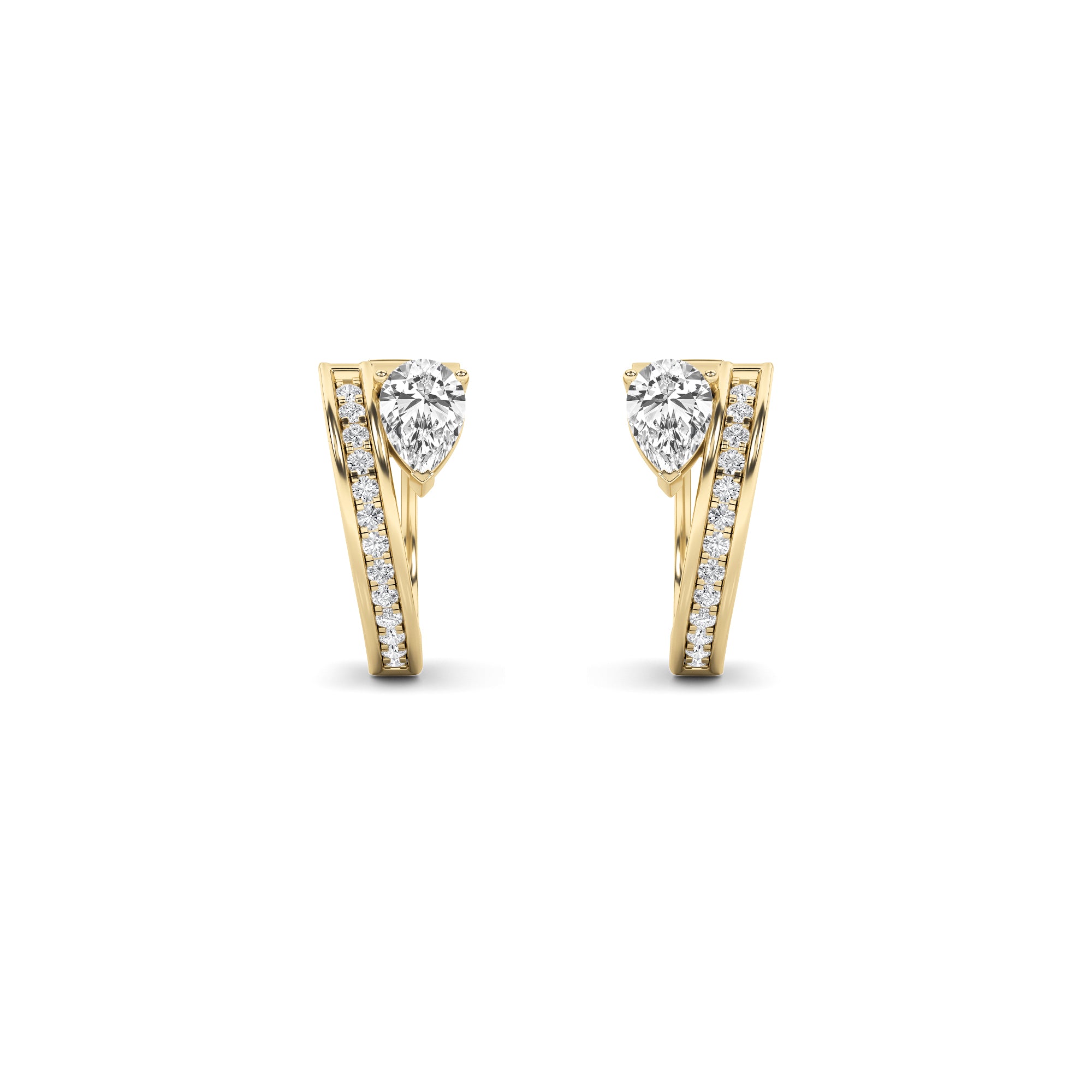 1.25CTW Pear Shaped Lab Grown Diamond (G/VS) Fashion Earrings in 14K Gold