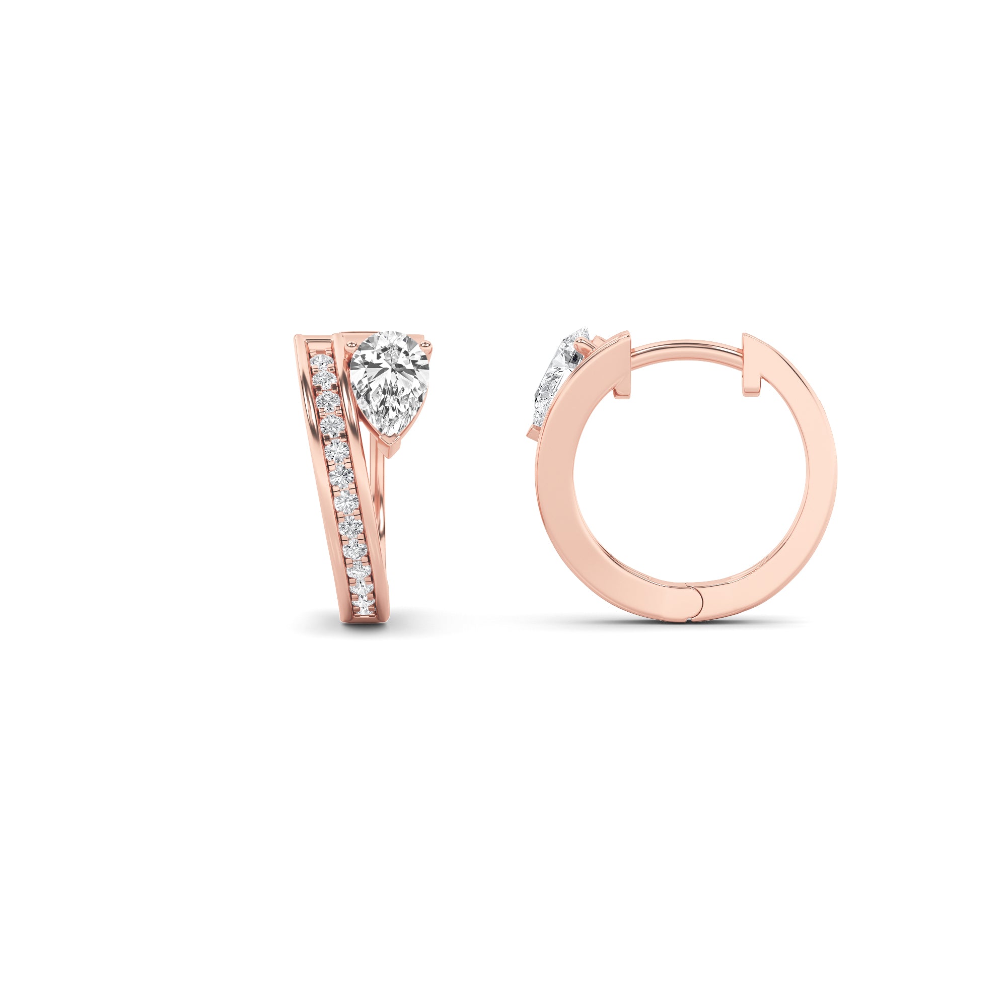 1.25CTW Pear Shaped Lab Grown Diamond (F/VS) Fashion Earrings in 14K Gold