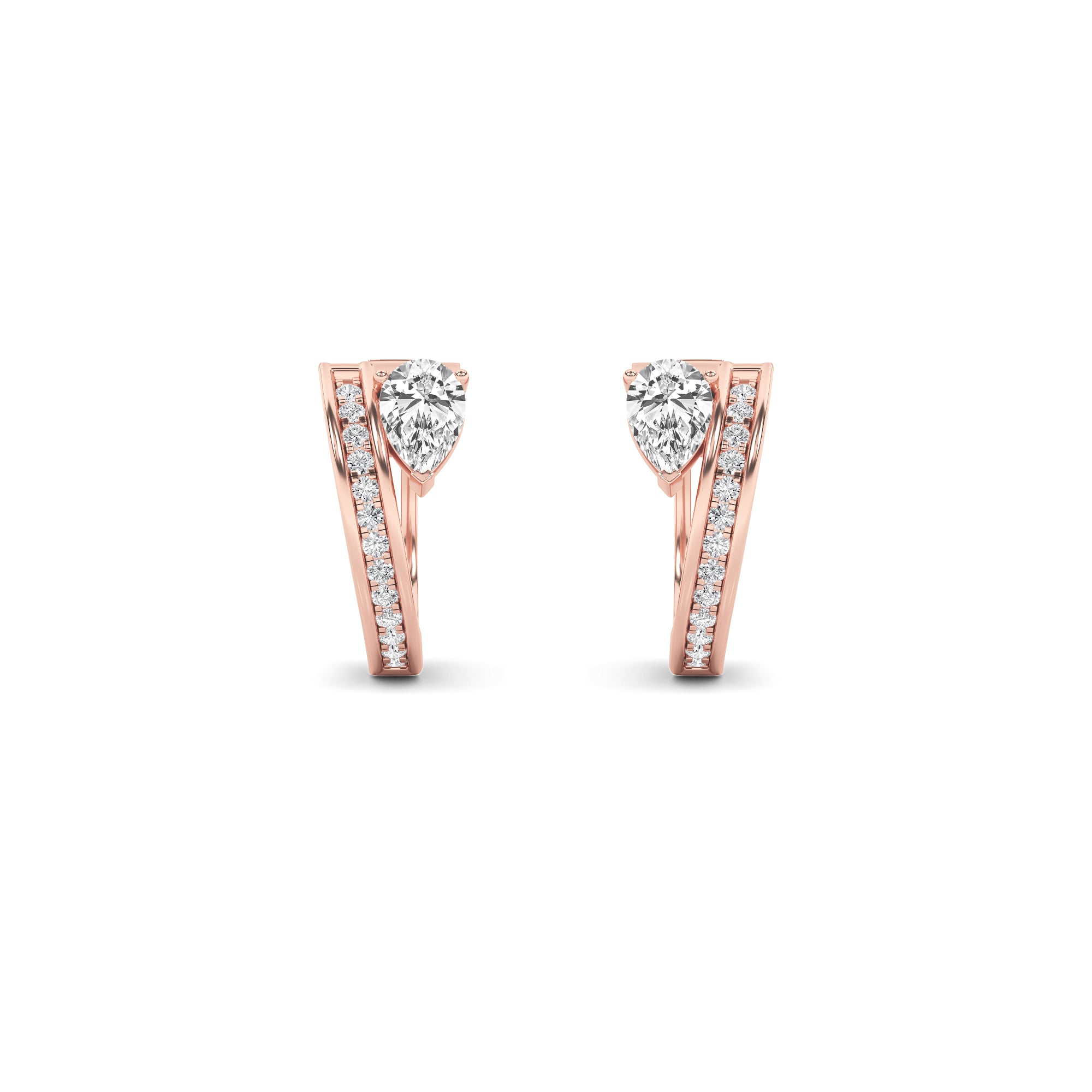 1.25CTW Pear Shaped Lab Grown Diamond (F/VS) Fashion Earrings in 14K Gold