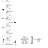 2.5CTW Pear Shaped Lab Grown Diamond (F/VS) Floral Earrings in 14K Gold