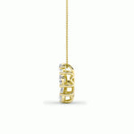 1.5CTW Pear Shaped Lab Grown Diamond (F/VS) Floral Pendant in 14K Gold