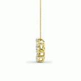 1.5CTW Pear Shaped Lab Grown Diamond (F/VS) Floral Pendant in 14K Gold