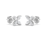 1.5CTW Marquise Shaped Lab Grown Diamond (F/VVS) Flower Earrings in 14K Gold