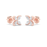 1.5CTW Marquise Shaped Lab Grown Diamond (F/VS) Flower Earrings in 14K Gold