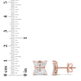 1.5CTW Marquise Shaped Lab Grown Diamond (F/VS) Flower Earrings in 14K Gold