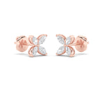 1.5CTW Marquise Shaped Lab Grown Diamond (F/VVS) Flower Earrings in 14K Gold