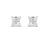 2CTW Marquise Shaped Lab Grown Diamond (F/VS) Flower Earrings in 14K Gold