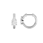 1.5CTW Pear Shaped Lab Grown Diamond (F/VS) Solitaire Huggie Earrings in 14K Gold
