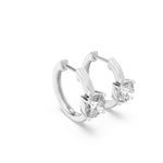 1.5CTW Round Shaped Lab Grown Diamond (F/VS) Solitaire Huggie Earrings in 14K Gold