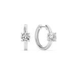 1.5CTW Round Shaped Lab Grown Diamond (G/VS) Solitaire Huggie Earrings in 14K Gold