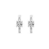 1.5CTW Round Shaped Lab Grown Diamond (G/VS) Solitaire Huggie Earrings in 14K Gold