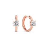 1.5CTW Round Shaped Lab Grown Diamond (F/VS) Solitaire Huggie Earrings in 14K Gold