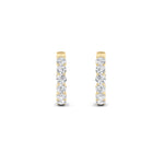 3CTW Round Shaped Lab Grown Diamond (F/VS) Inside out Hoop Earrings in 14K Gold