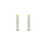 3CTW Round Shaped Lab Grown Diamond (F/VS) Inside out Hoop Earrings in 14K Gold