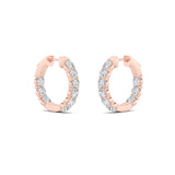3CTW Round Shaped Lab Grown Diamond (F/VS) Inside out Hoop Earrings in 14K Gold