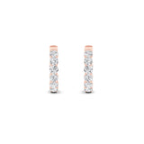 3CTW Round Shaped Lab Grown Diamond (F/VS) Inside out Hoop Earrings in 14K Gold
