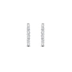 5CTW Round Shaped Lab Grown Diamond (F/VS) Inside out Hoop Earrings in 14K Gold