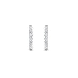 5CTW Round Shaped Lab Grown Diamond (F/VS) Inside out Hoop Earrings in 14K Gold