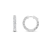 7CTW Round Shaped Lab Grown Diamond (F/VS) Inside out Hoop Earrings in 14K Gold