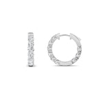 7CTW Round Shaped Lab Grown Diamond (G/VS) Inside out Hoop Earrings in 14K Gold