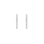 7CTW Round Shaped Lab Grown Diamond (G/VS) Inside out Hoop Earrings in 14K Gold