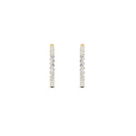 7CTW Round Shaped Lab Grown Diamond (F/VS) Inside out Hoop Earrings in 14K Gold