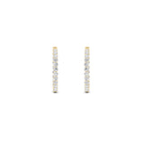 7CTW Round Shaped Lab Grown Diamond (F/VS) Inside out Hoop Earrings in 14K Gold
