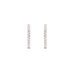 7CTW Round Shaped Lab Grown Diamond (F/VS) Inside out Hoop Earrings in 14K Gold
