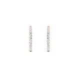 7CTW Round Shaped Lab Grown Diamond (F/VS) Inside out Hoop Earrings in 14K Gold