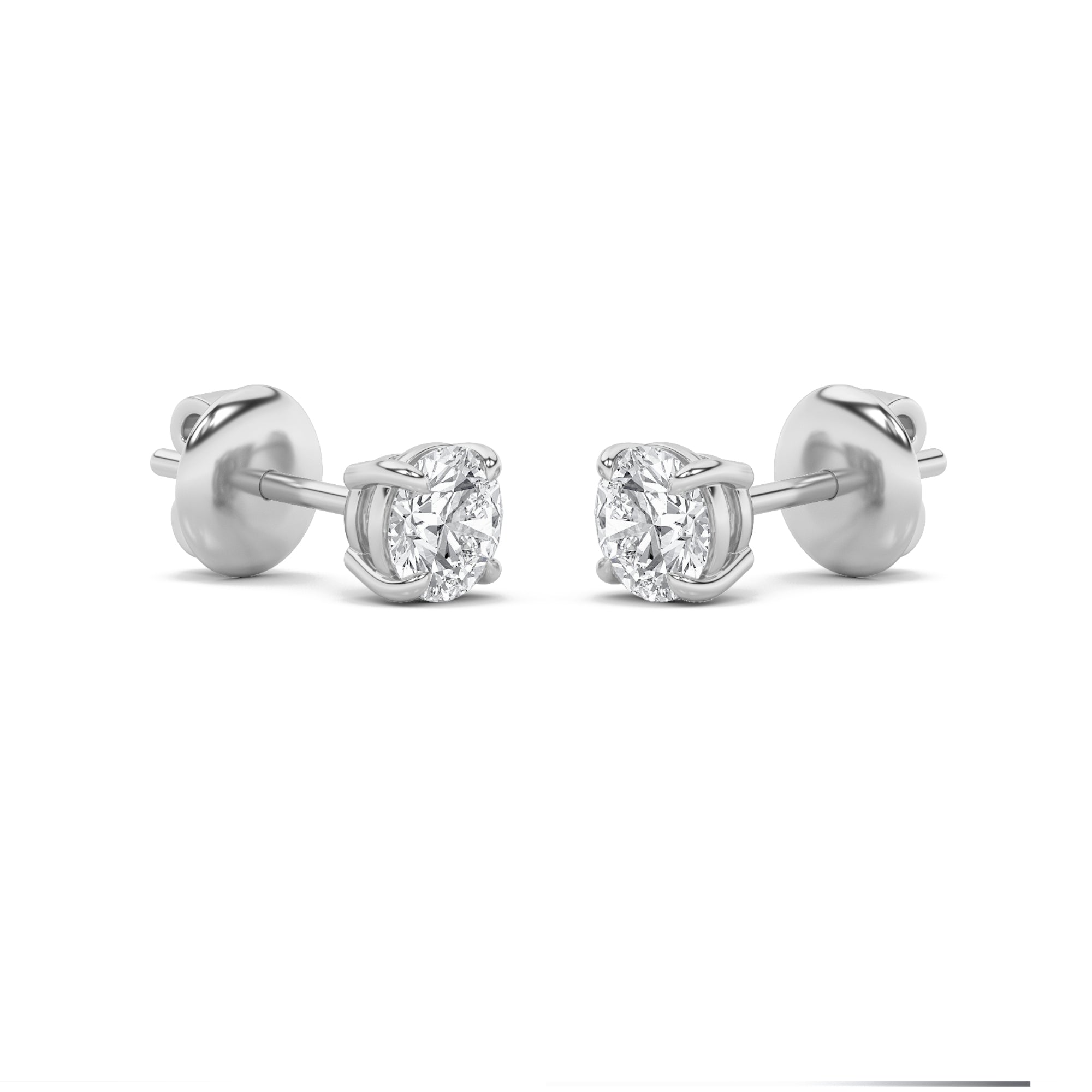 0.25CTW Round Shaped Lab Grown Diamond (F/VS) Stud Earrings in 14K Gold