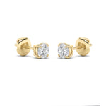 0.25CTW Round Shaped Lab Grown Diamond (F/VS) Stud Earrings in 14K Gold