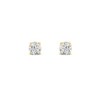 1CTW Round Shaped Lab Grown Diamond (G/VS) Classic Basket Set Stud Earrings in 14K Gold