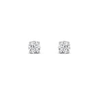 3CTW Round Shaped Lab Grown Diamond (F/VS) Classic Basket Set Stud Earrings in 14K Gold